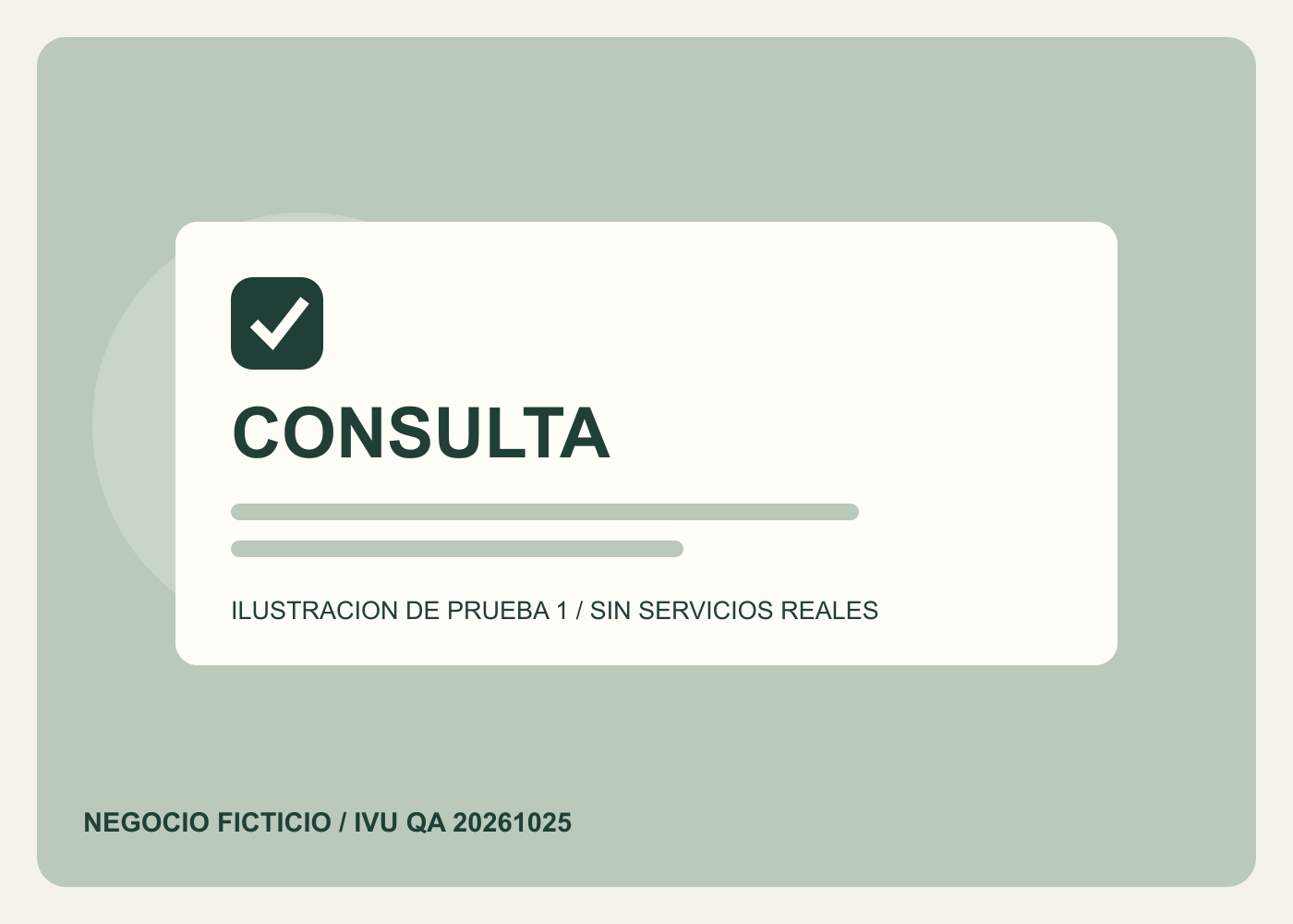 Fotografía de Negocio Ficticio IVU QA 20261025