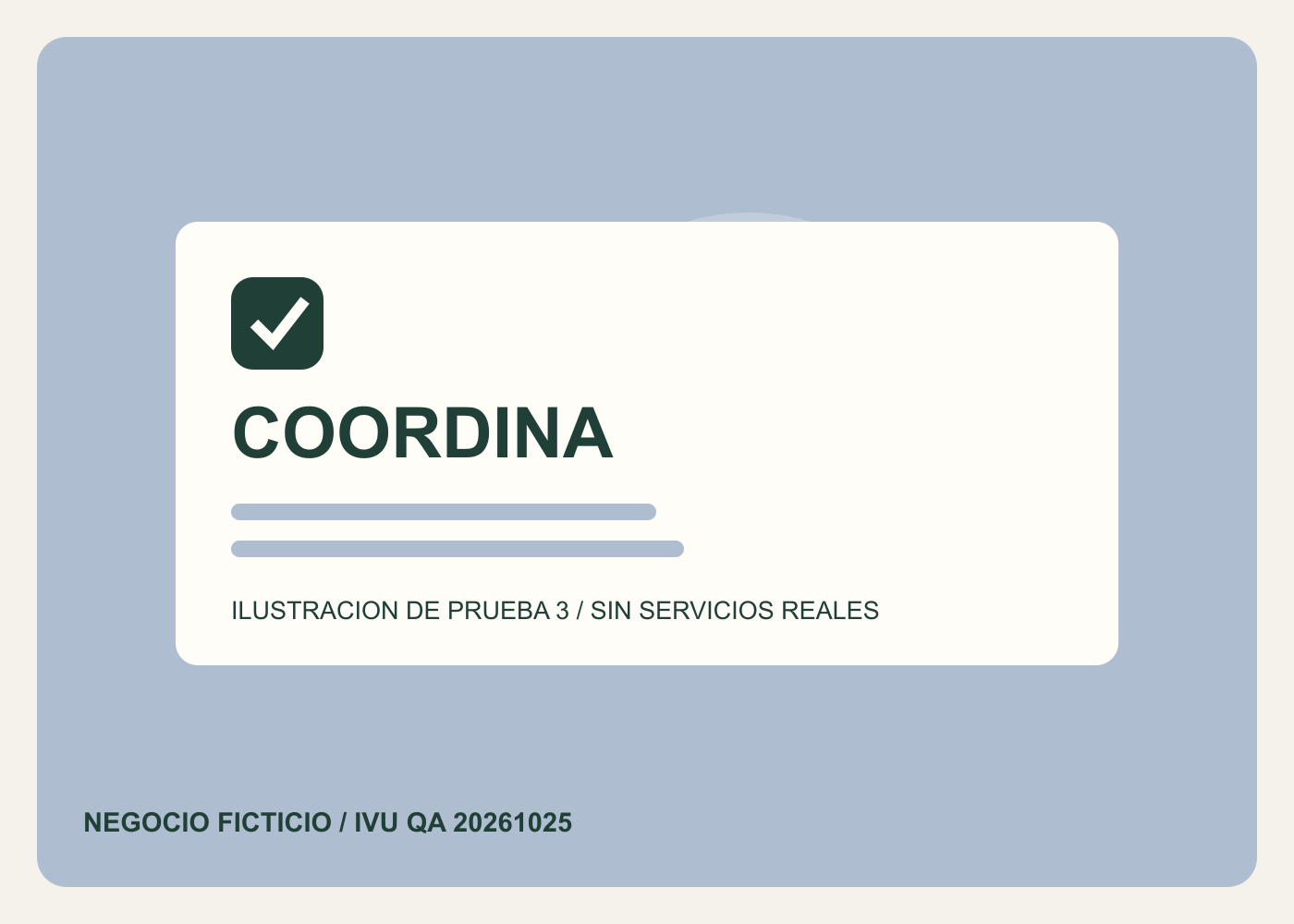 Fotografía de Negocio Ficticio IVU QA 20261025