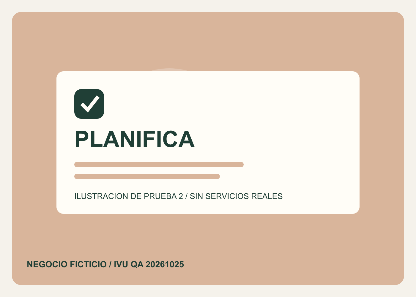 Fotografía de Negocio Ficticio IVU QA 20261025
